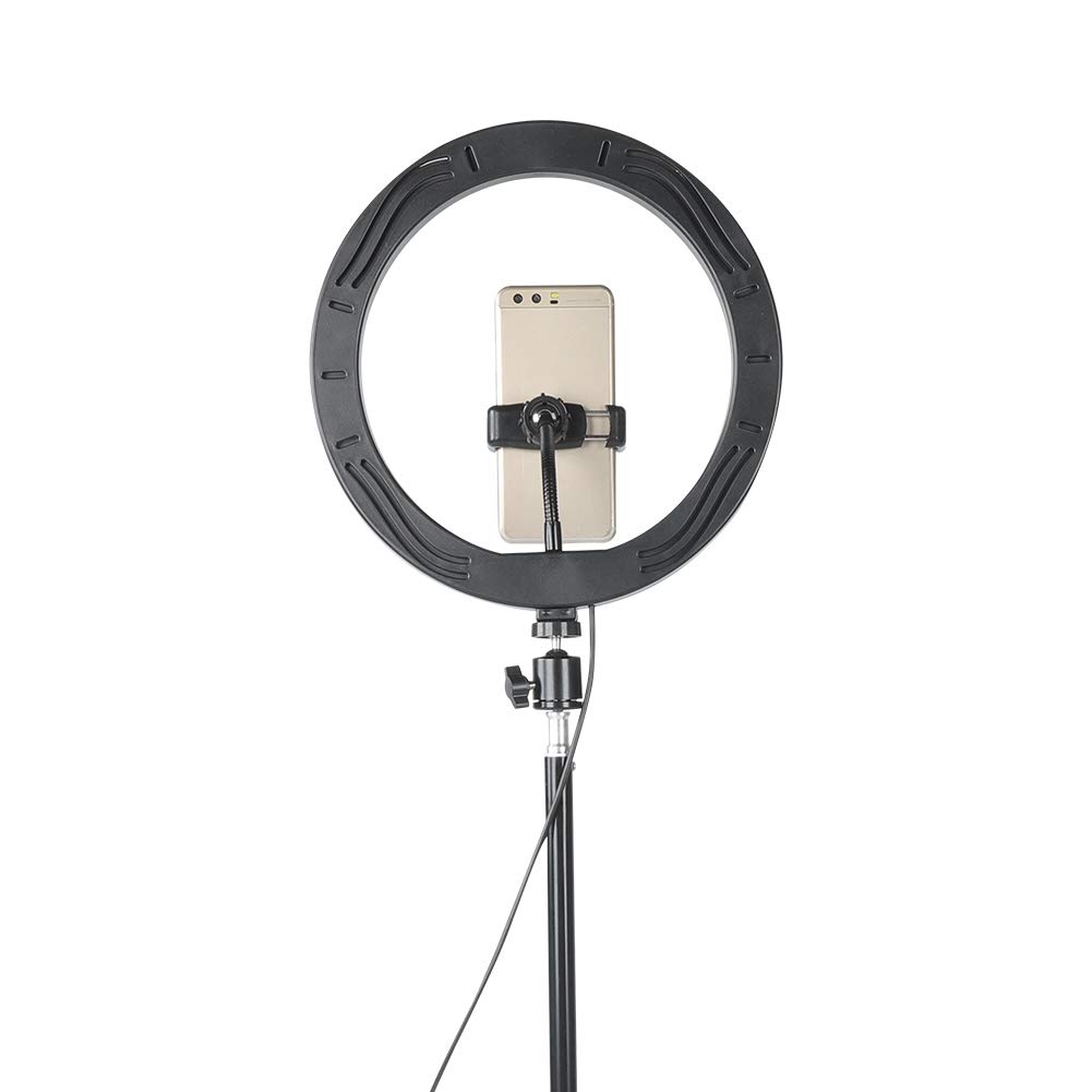 10 Inch Dimmable LED Ring Light with Foldable Tripod & Phone Holder - Perfect for Indoor/Outdoor Photography, Video Shooting, YouTube, TikTok, and Live Streaming