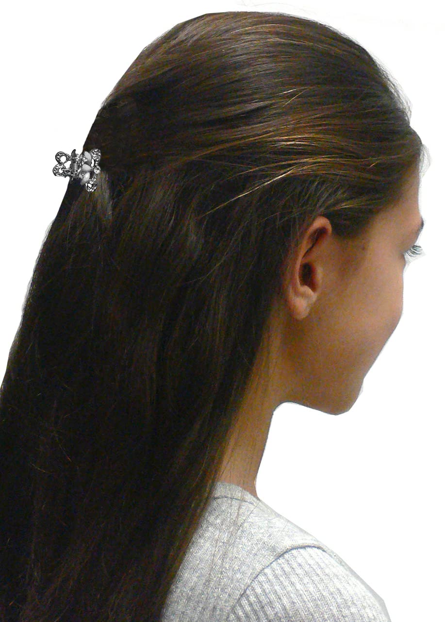 2 Sets of 16 Tiny Metal Hair Claws - Lightweight Jaw Clips for Women & Girls - Perfect for Updos, Ponytails & Everyday Hairstyles (U864175-0580-8-2)