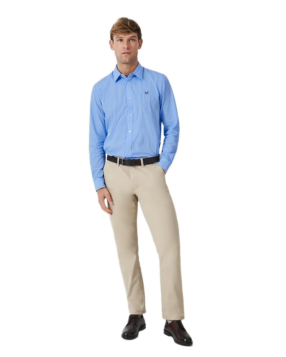 Men's Classic Micro Gingham Shirt | Crew Clothing | Casual Button-Down Shirt for Work & Weekend | Perfect for Office, Date Night & Summer Outings