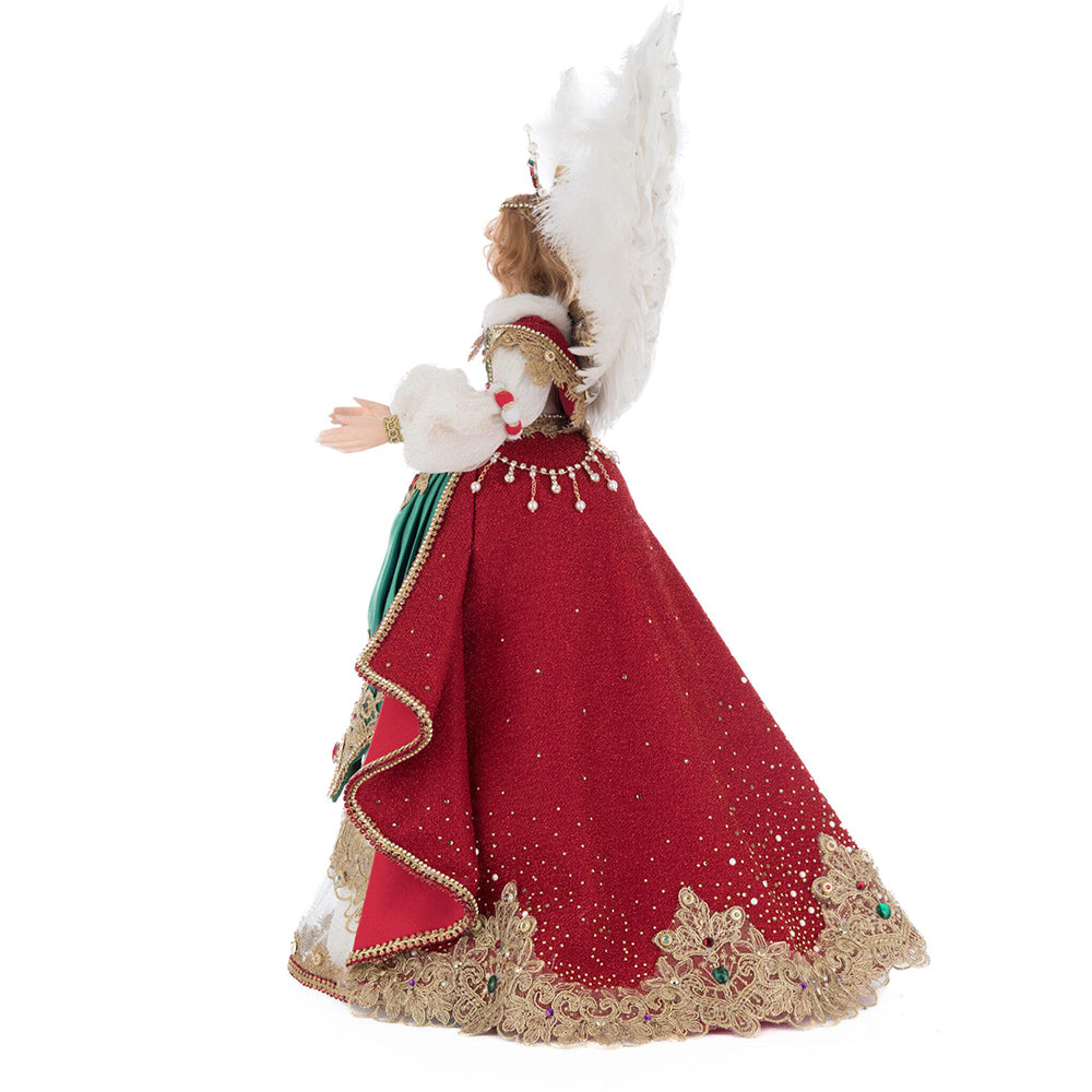 Christmas Ball Angelina Tree Topper by Katherine's Collection - Elegant Holiday Tree Decor for Christmas, Xmas, New Year & Winter Celebrations - Perfect for Home, Party & Gift Giving
