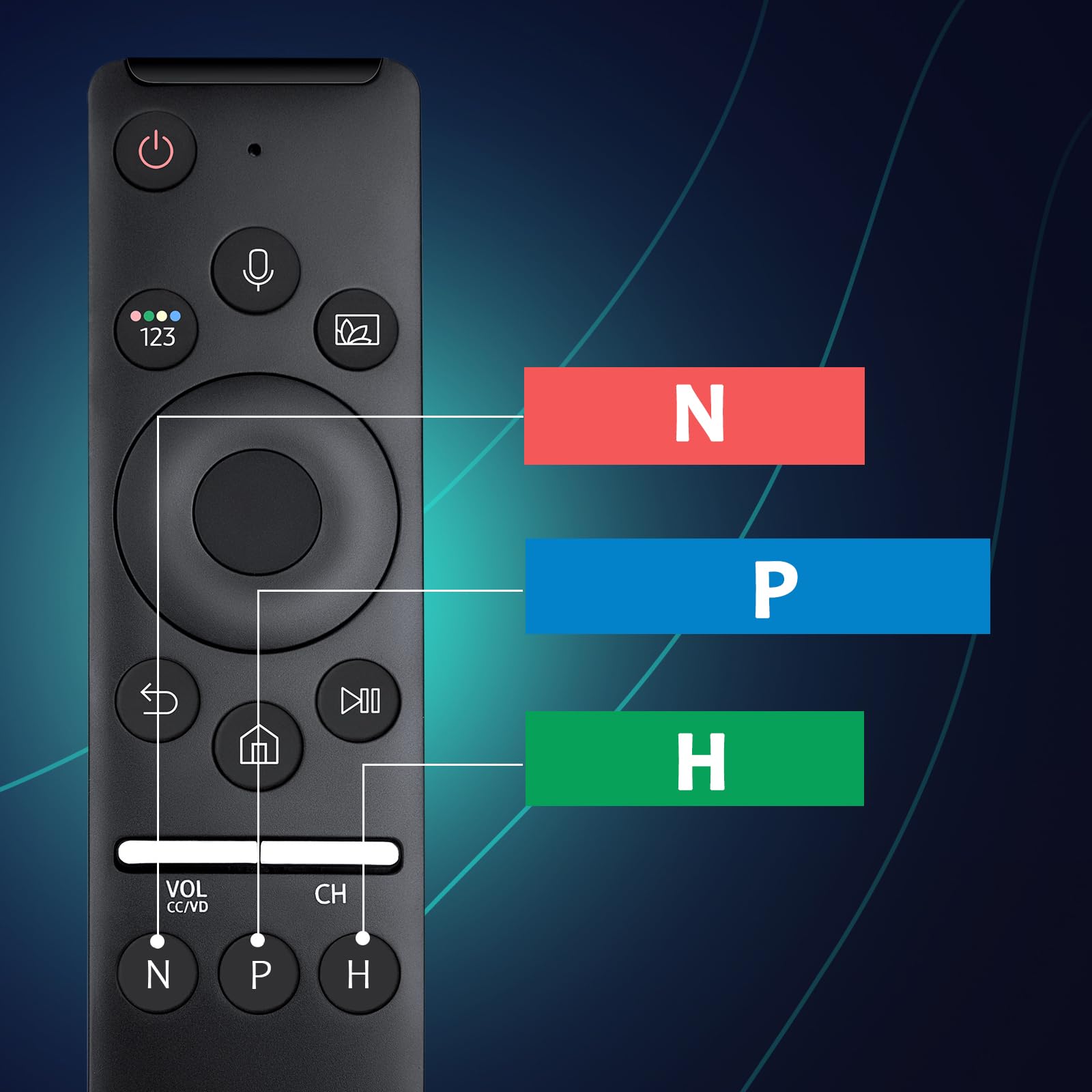 Samsung Smart TV Voice Remote Replacement - Compatible with Samsung Crystal UHD QLED Curved 4K 8K Smart TVs (2020-2021 Models) | Easy Setup for Streaming & Smart Home Control