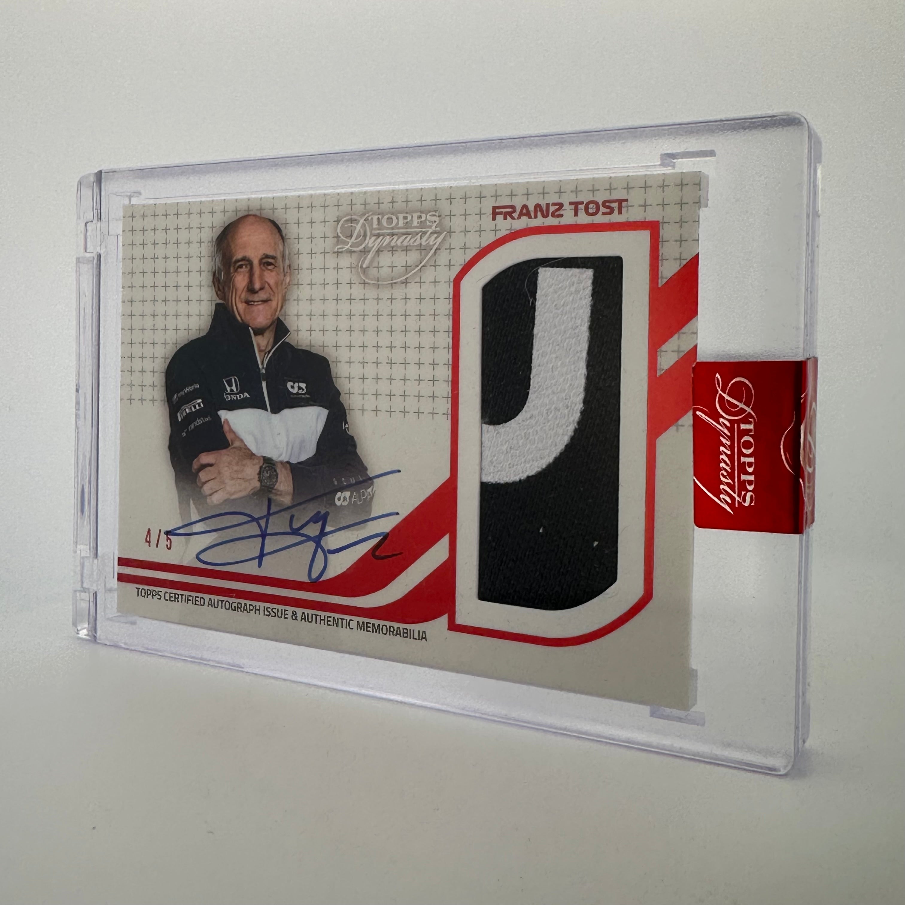 2021 Dynasty Franz Tost Autograph Patch #DAP FTII - 4/5 Red - Perfect for F1 Memorabilia Collectors and Racing Fans Display