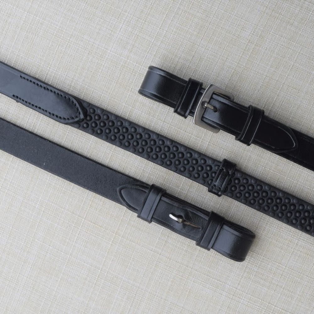 Black Oak Pebble Grip Rein with Stops 3/4