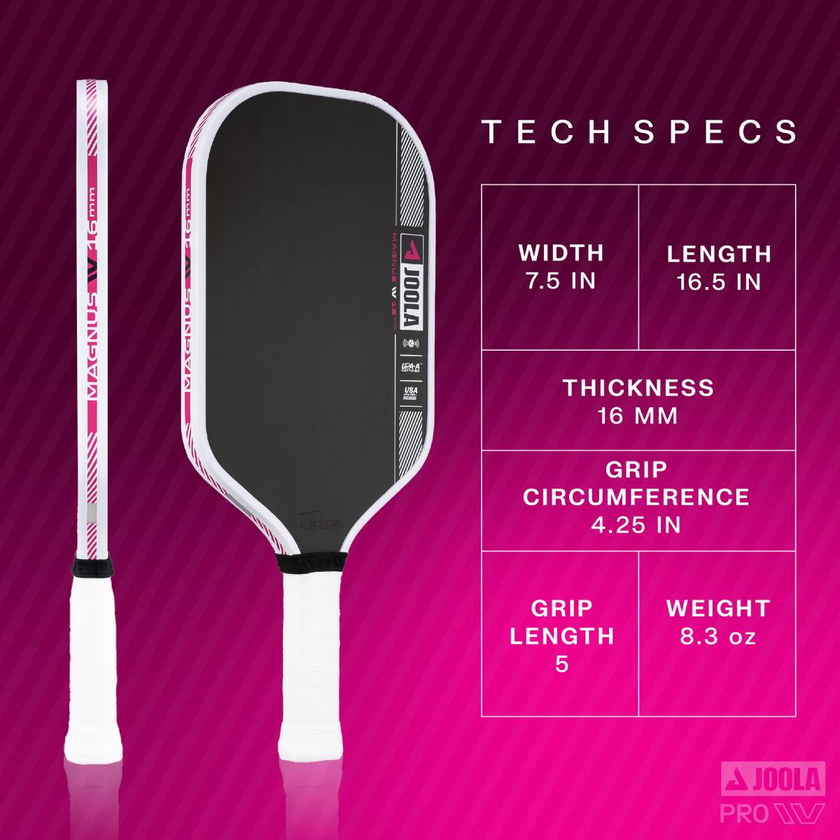JOOLA Tyson McGuffin Magnus Pro IV Pickleball Paddle - Premium Carbon Fiber Face with Cushion Grip | Tournament-Ready Performance for Competitive Play | Demo & Rental Options Available