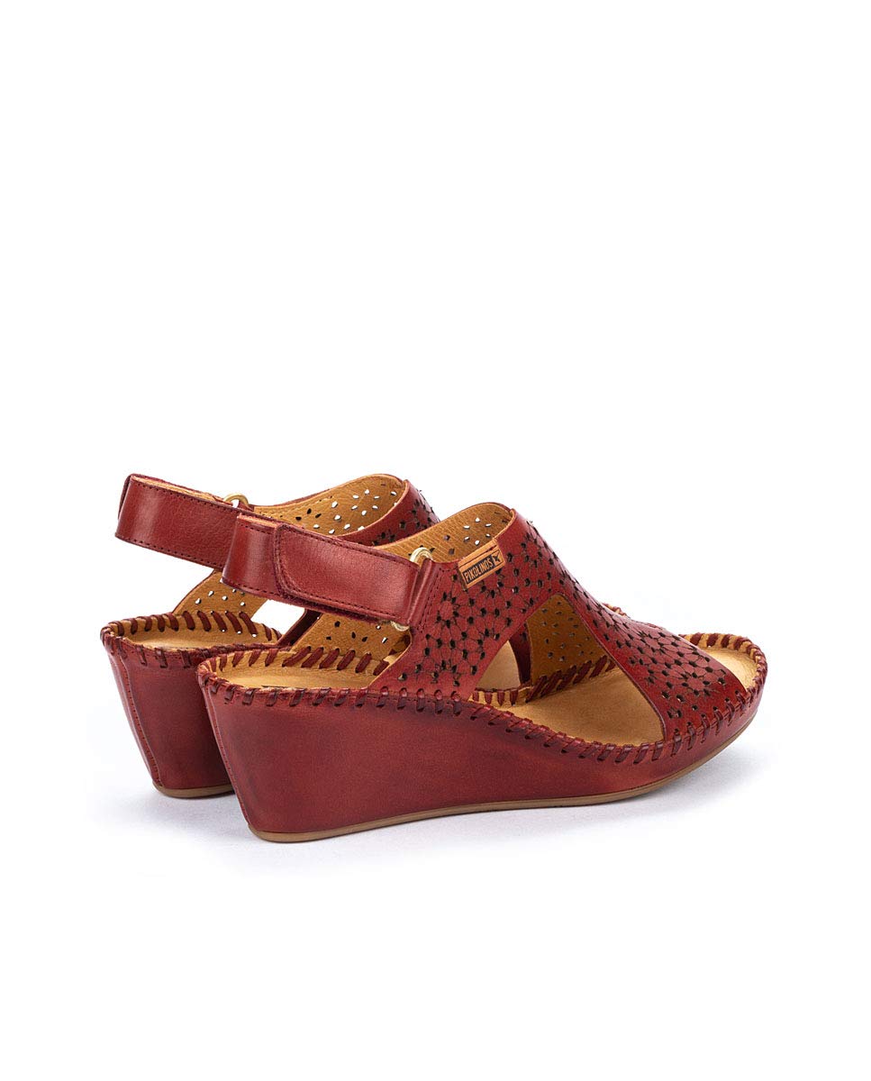 PIKOLINOS Women's Leather Wedge Sandals - Comfortable Margarita Style for Summer | Beach, Vacation & Casual Outings