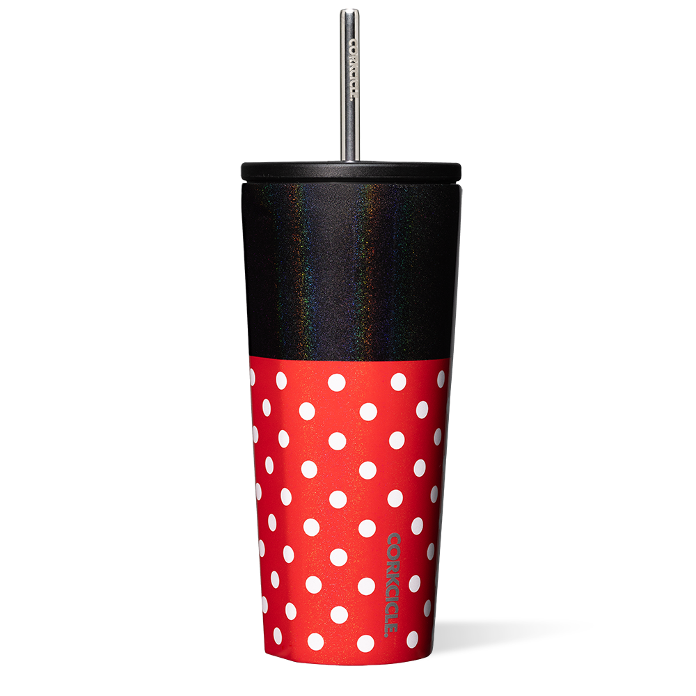 Disney Mickey Mouse Insulated Cold Cup - 16oz Stainless Steel Tumbler with Lid & Straw, Perfect for Iced Coffee, Smoothies & Cold Drinks at Home, Office or Travel