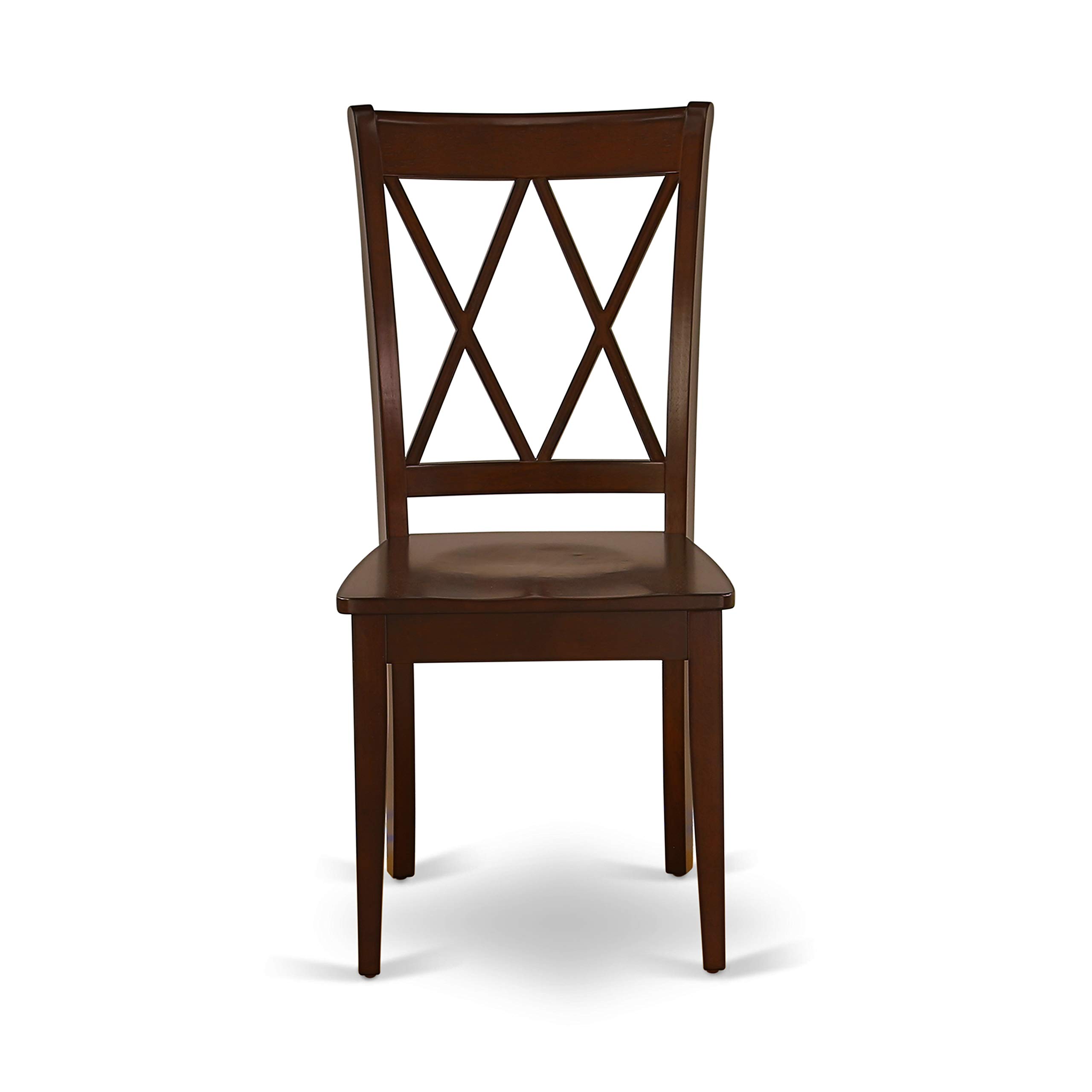 East West Furniture HBCL3-MAH-W 3-Piece Small Space Dinette Set with Round Pedestal Dining Table & 2 Chairs, 42x42 Inch, Mahogany Finish - Perfect for Apartments, Breakfast Nooks & Cozy Dining Areas