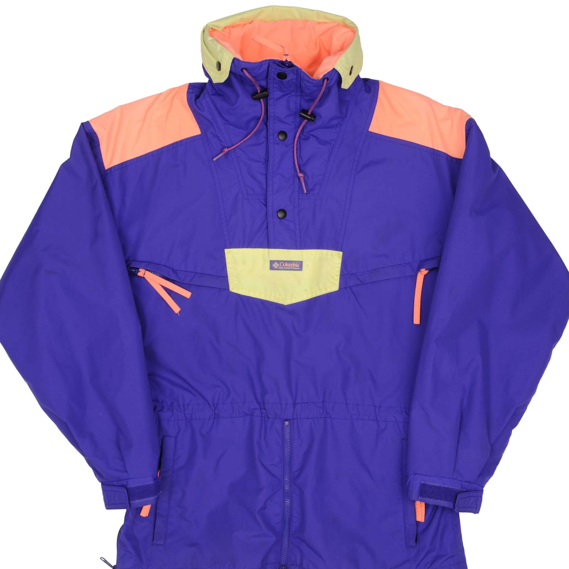 Vintage Columbia Windbreaker 1990s Pullover Jacket - Medium Size - Retro Outdoor Sports & Casual Wear for Men & Women