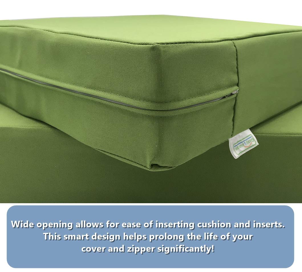 Waterproof UV-Resistant Patio Chair Cushion Cover - Indoor/Outdoor Use - Pistachio Green (22
