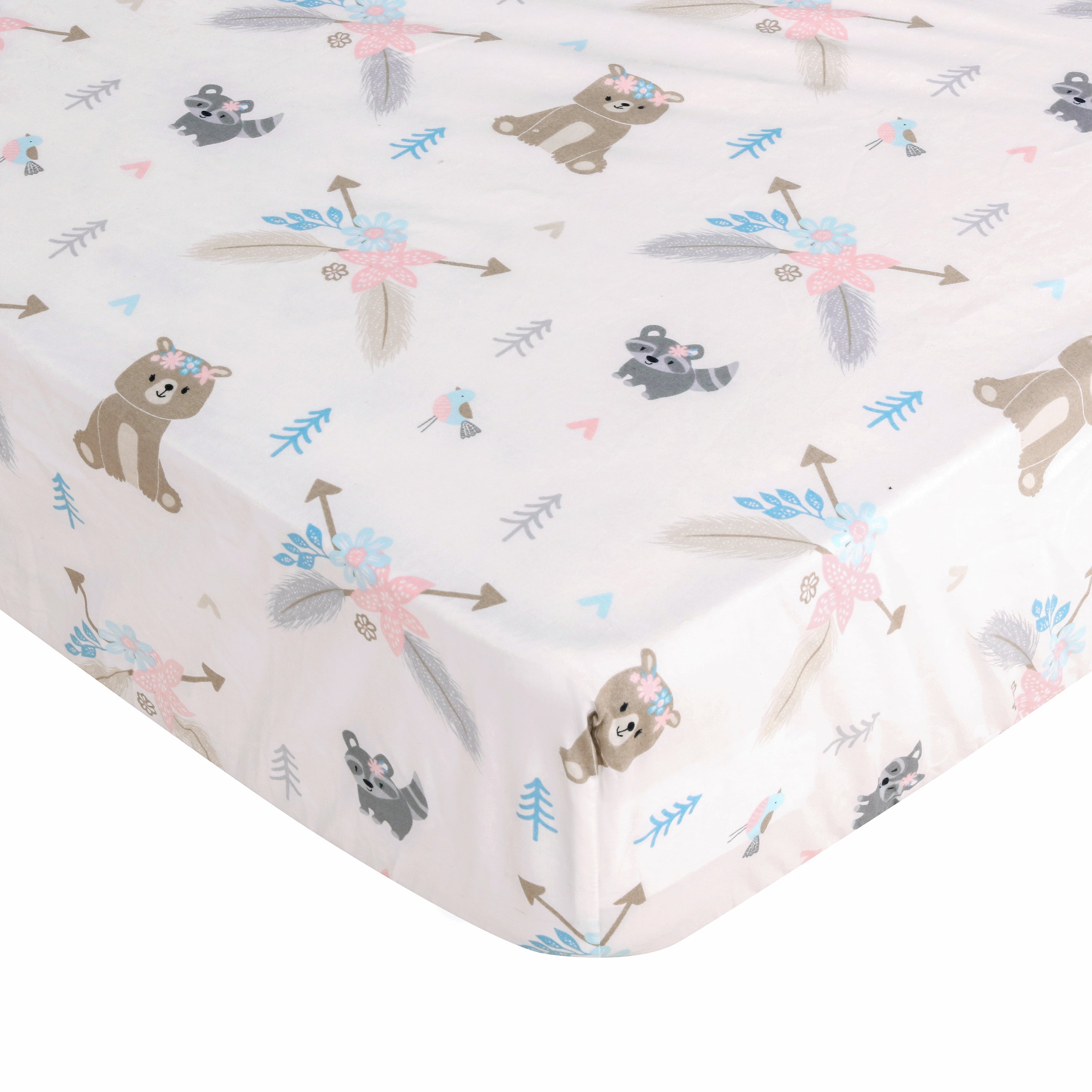 Malia Bear Soft Cotton Crib Fitted Sheet - Breathable Nursery Bedding for Baby Cribs & Toddler Beds - Perfect for Nurseries, Daycares & Gift Registries