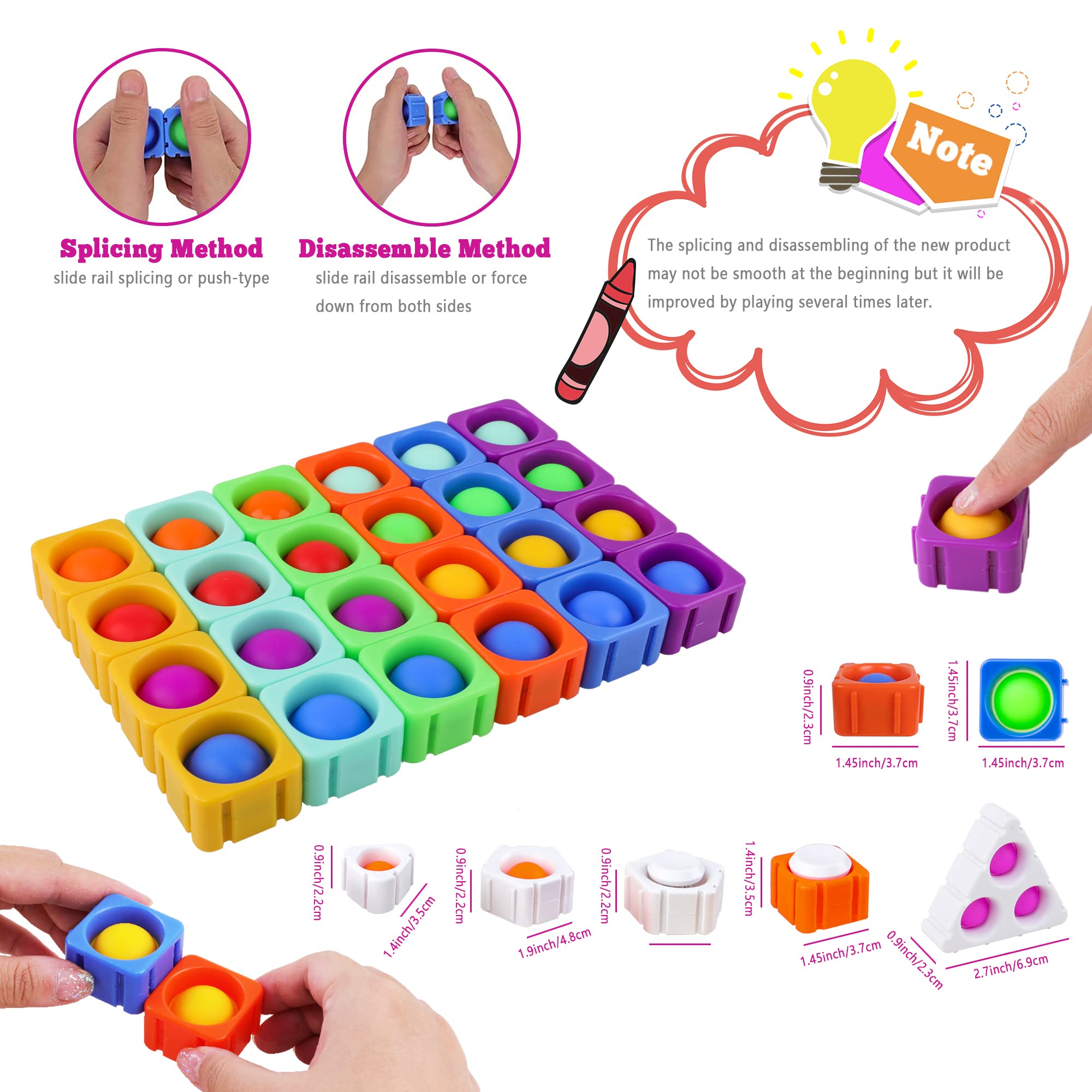 Popit Fidget Toys 39PCS - Sensory Stress Relief for Kids & Adults, Autism Friendly, Perfect for Home & Classroom Use