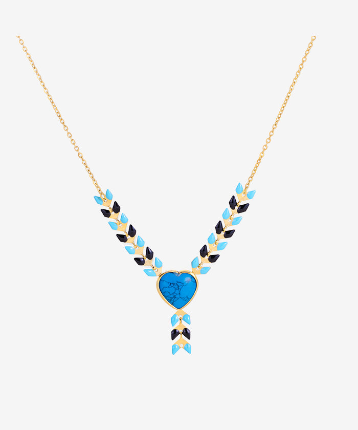 Wrangler Demeter’s Heart Onyx Necklace for Women - Elegant Greek Goddess Jewelry Gift for Birthday, Anniversary & Special Occasions
