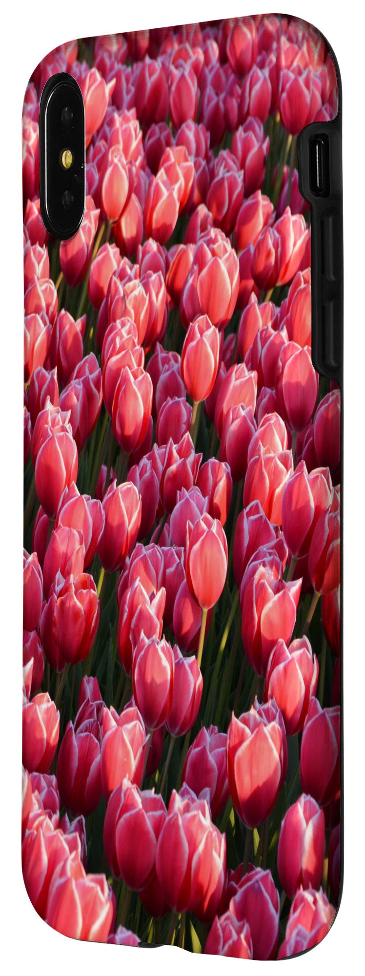 Premium iPhone X/XS Case with Red Tulips Design - Slim Protective Cover for Daily Use, Travel & Outdoor Activities