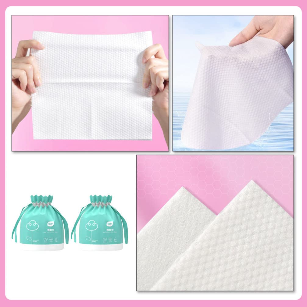 2 Pack Reusable Makeup Remover Towels - Soft Dry & Wet Facial Cleansing Wipes for Women, Gentle on Skin, Eco-Friendly & Washable - Perfect for Daily Makeup Removal, Skincare Routine & Travel