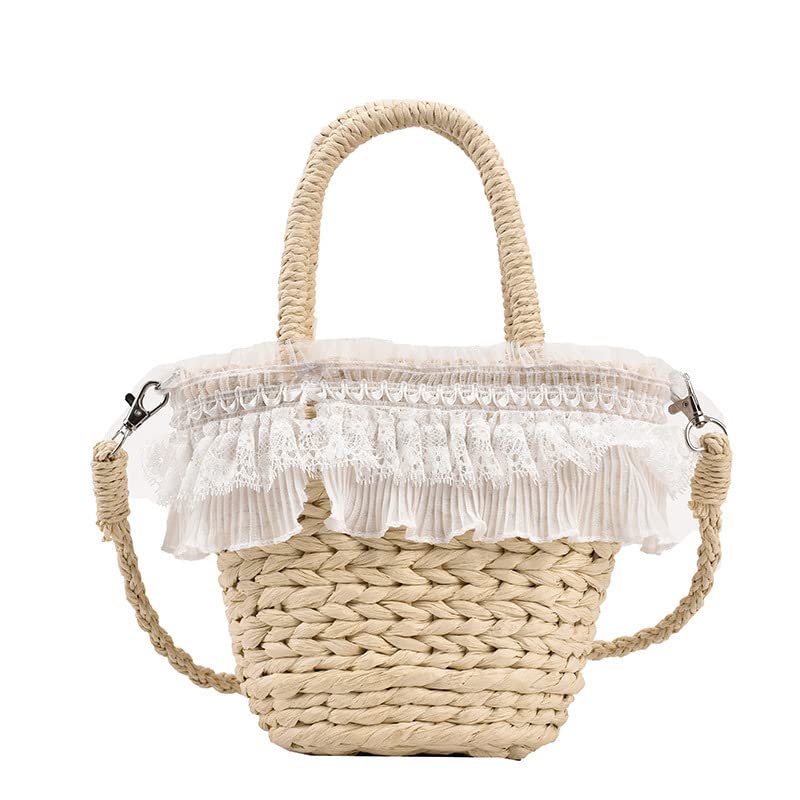 Stylish Handwoven Rattan Straw Tote Bag for Women - Eco-Friendly Summer Beach Bag, Perfect for Travel, Picnics & Outdoor Activities - Great Gift Idea