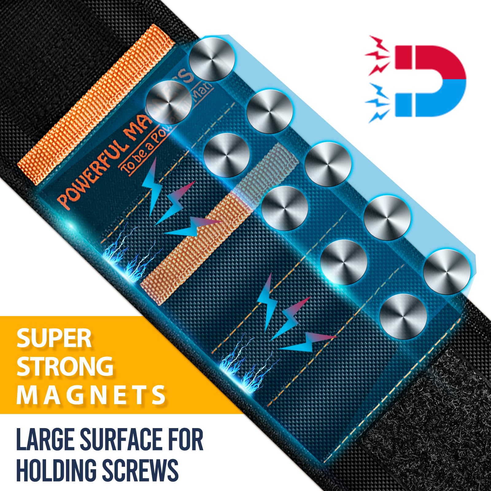 **Magnetic Wristband Tool Holder for Men - Super Strong Magnet Wristband for Screws & Nails - Perfect Christmas Stocking Stuffer, Birthday Gift for Dad, DIY Enthusiasts - Workshop, Garage & Home Repair Essential**
