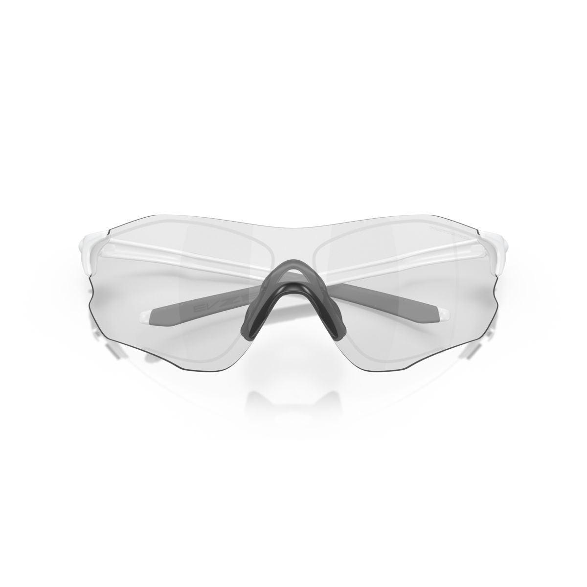 Oakley EVZero Path Sunglasses - Low Bridge Fit, Matte White Frame, Clear to Black Iridium Photochromic Lenses (Model 0OO9313 931306) - Perfect for Running, Cycling & Outdoor Sports