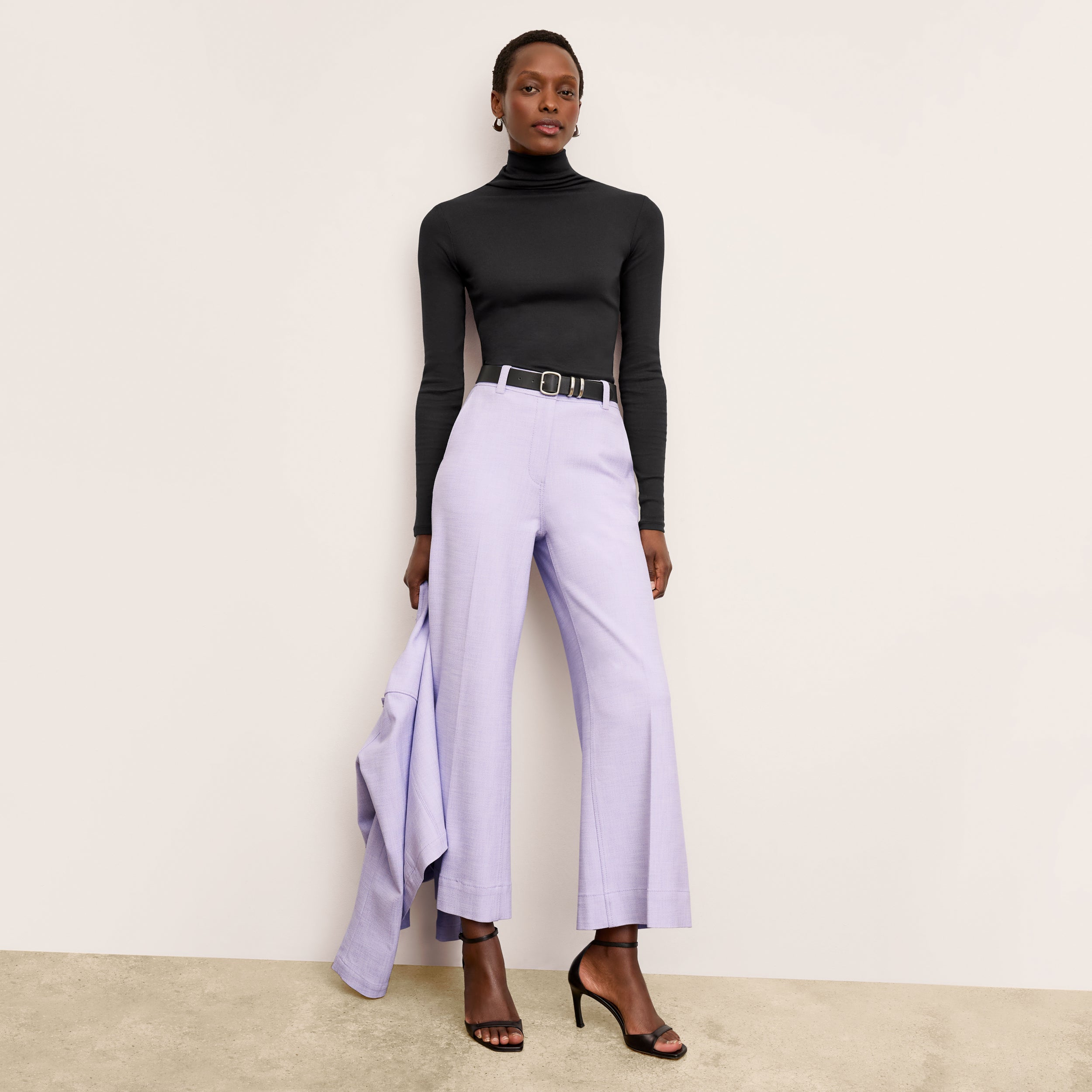 Lani Stretch Tweed Pants in Lilac & Ivory - Comfortable High-Waisted Office Pants for Women | Perfect for Business Casual, Workwear & Professional Outfits