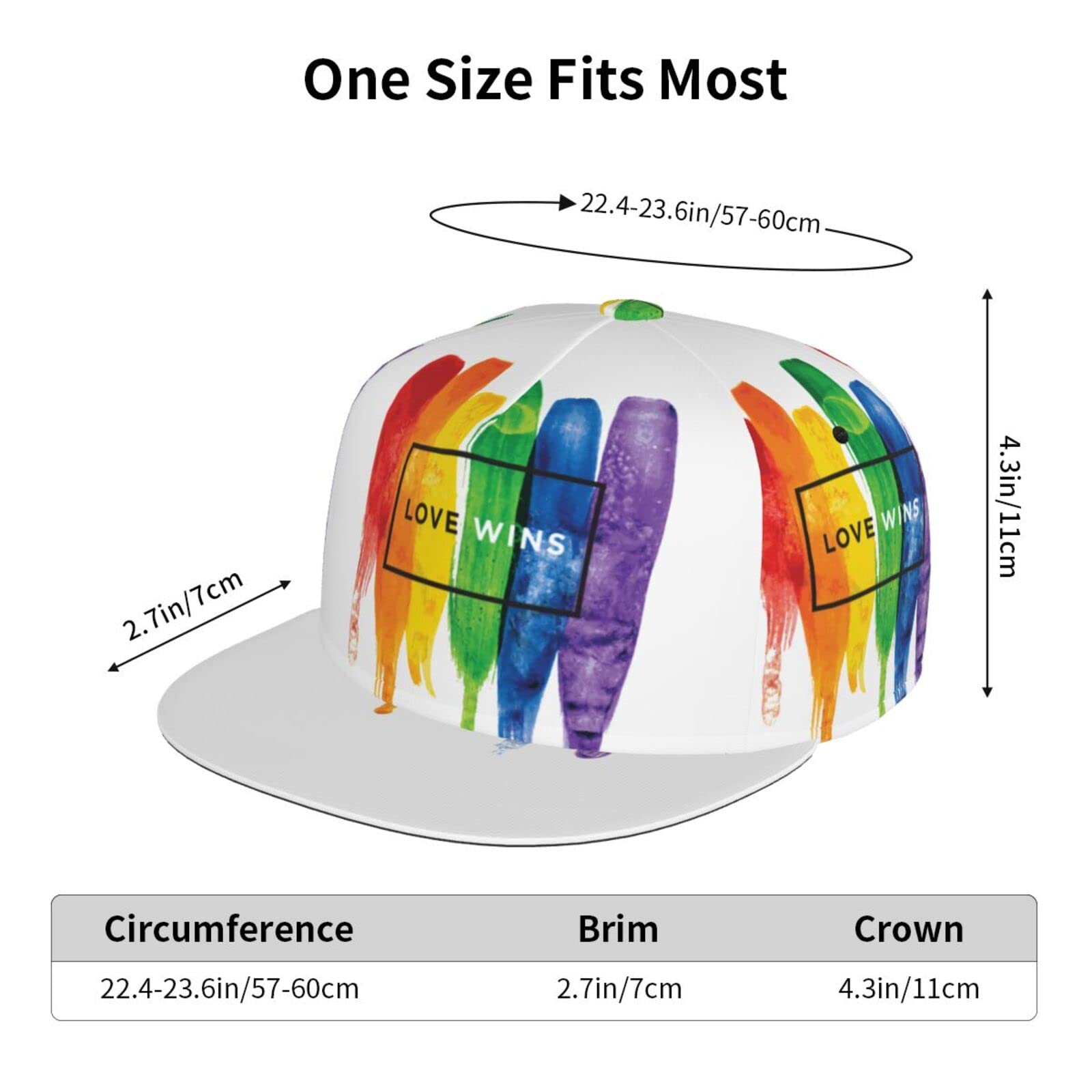 Rainbow LGBT Gay Pride Baseball Cap - Adjustable Trucker Hat with Funny LGBT Print for Men & Women | Perfect for Pride Parades, Festivals & LGBTQ+ Events