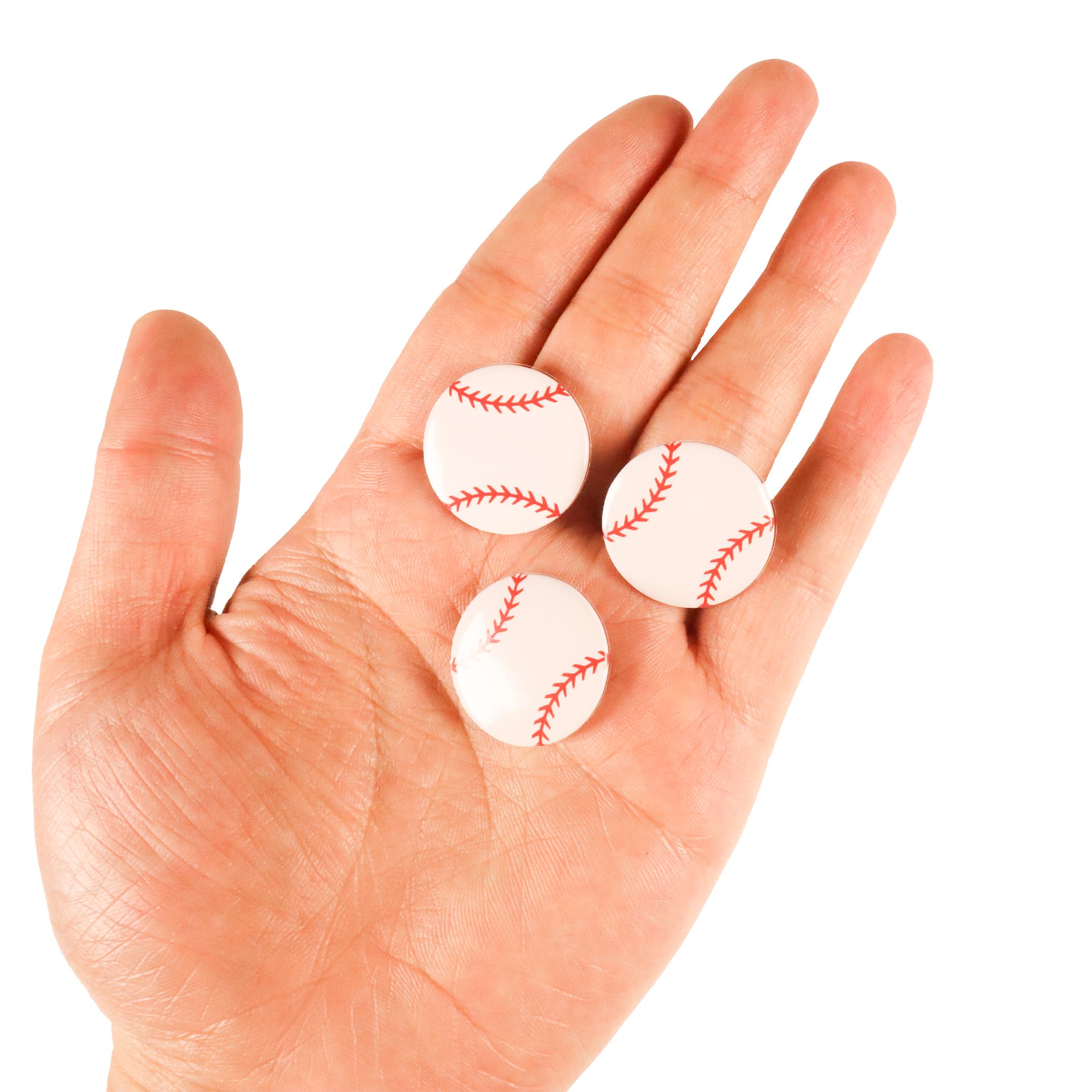 12 Pcs 1 Inch Round Baseball Button Pins - Customizable Hat & Bag Accessories for Players & Fans - Perfect for Team Gifts, Game Days & Fan Collections