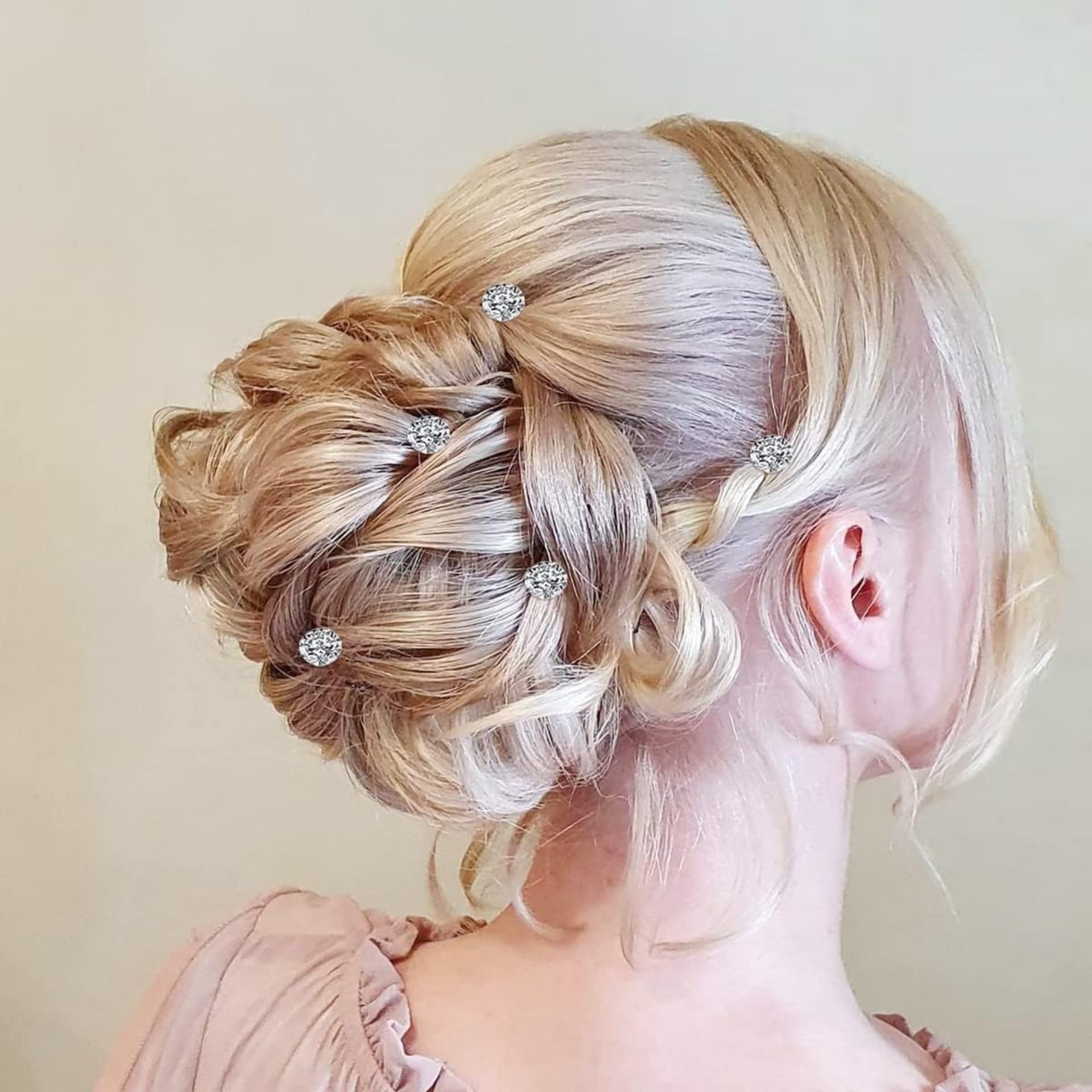 12Pcs Spiral Hair Pins with Crystal Pearls - Elegant Bridal Hair Clips for Women & Girls - Wedding, Party & Prom Hair Accessories - Perfect for Updos, Braids & Twisted Hairstyles