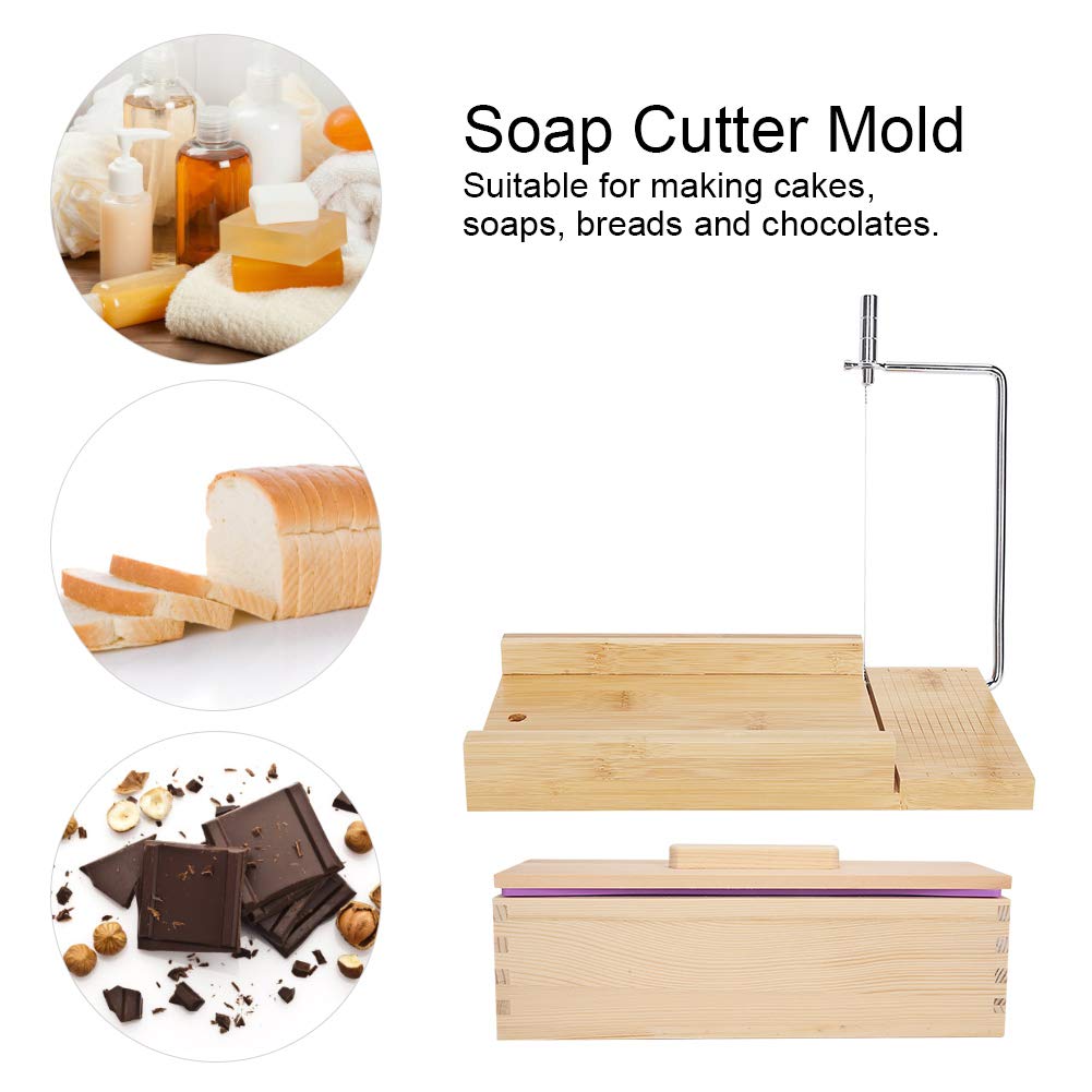 OUKENS 900ml Non-Stick Baking Soap Mold Set - Handmade Soap Cake & Bread Making Mold with Wire - Perfect for DIY Soap Making, Candle Crafting & Home Baking
