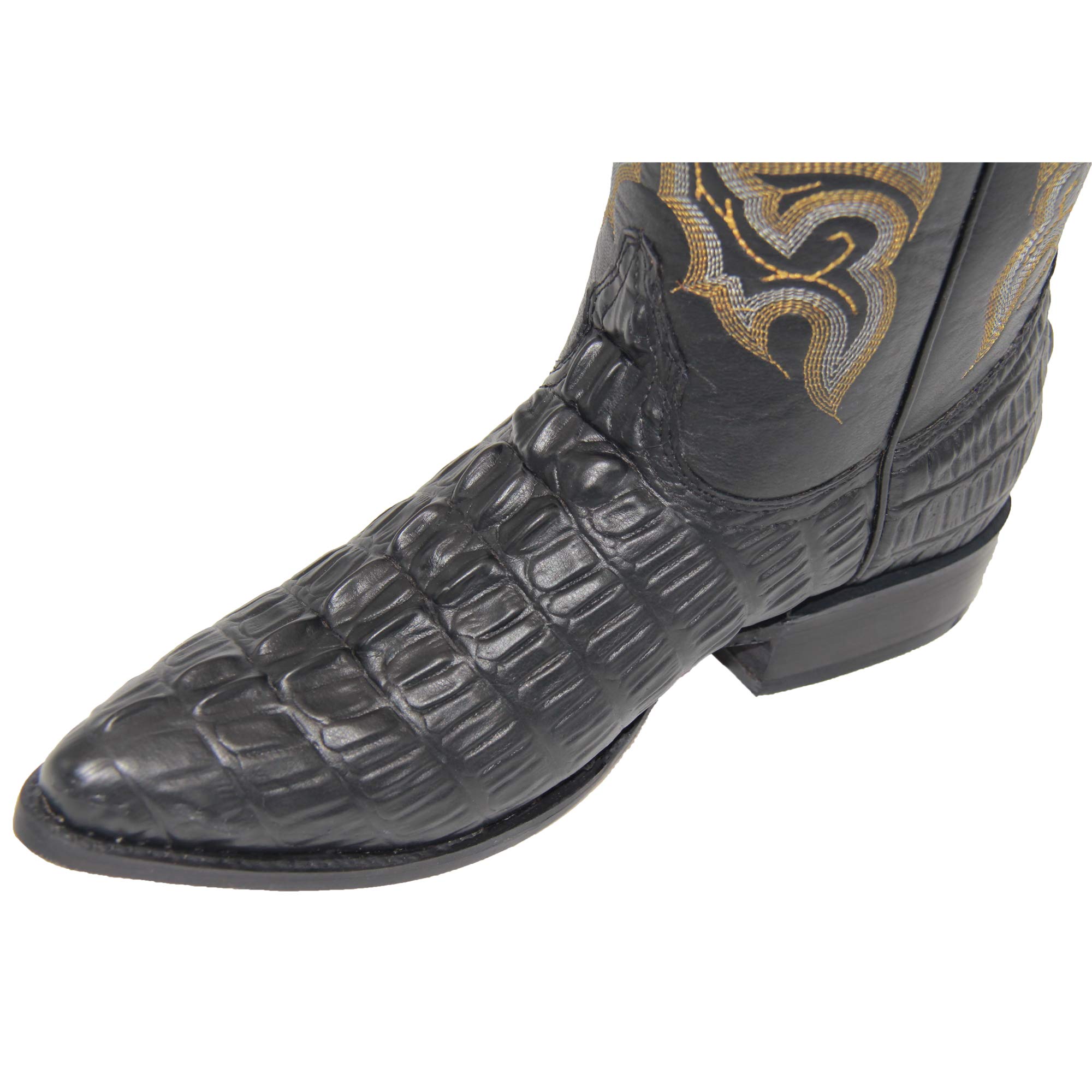 **Men's Genuine Leather Cowboy Boots with Alligator Print - Western Style Boots for Men - Free Belt Included - Perfect for Rodeo, Country Music Festivals & Western Fashion**