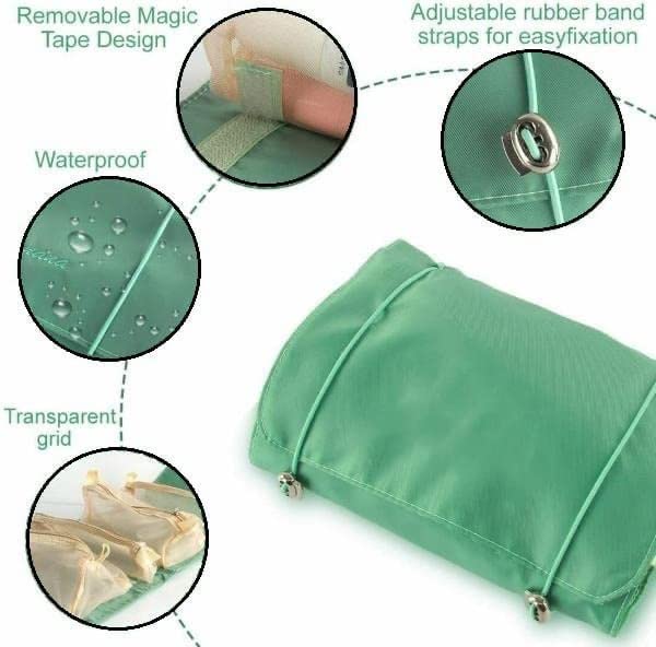 HARI ENTERPRISES 9cm Foldable Travel Toiletry Bag - Waterproof Cosmetic Organizer for Women | Portable Makeup Pouch for Vacation, Gym, Business Trips & Daily Essentials Storage