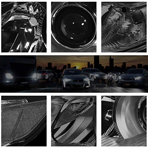 PM PERFORMOTOR 2Pcs Smoked Lens Projector Headlights Assembly - Compatible with Toyota Sienna 2011-2017 | Clear Corner Headlamps for Enhanced Night Visibility & Style Upgrade | Perfect for Off-Road Adventures & Custom Car Modifications