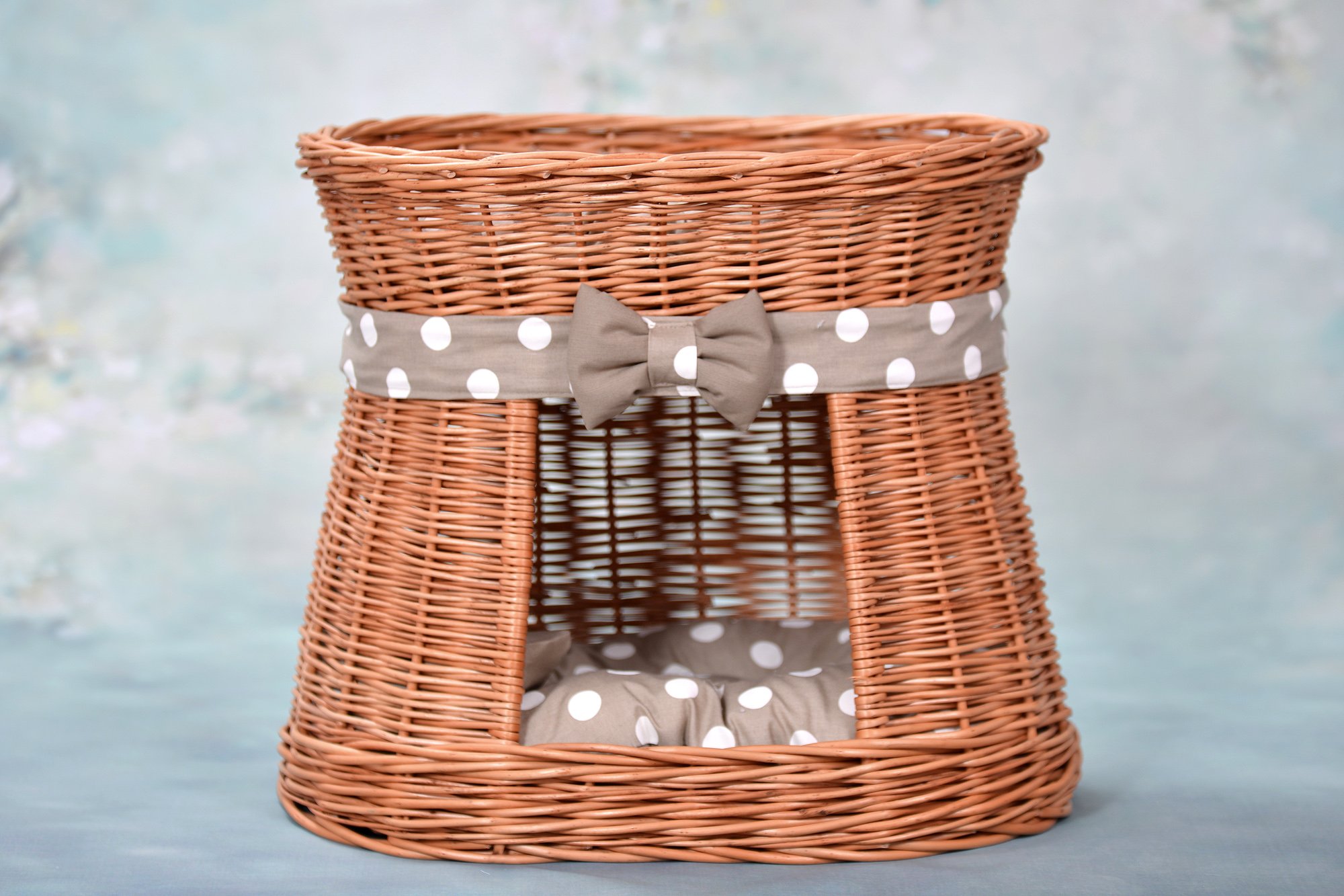 Willow Storage Basket - Natural Honey Yellow Wicker Basket - 50 x 40 x 45 cm - Perfect for Home Organization, Laundry, Toys & Blanket Storage