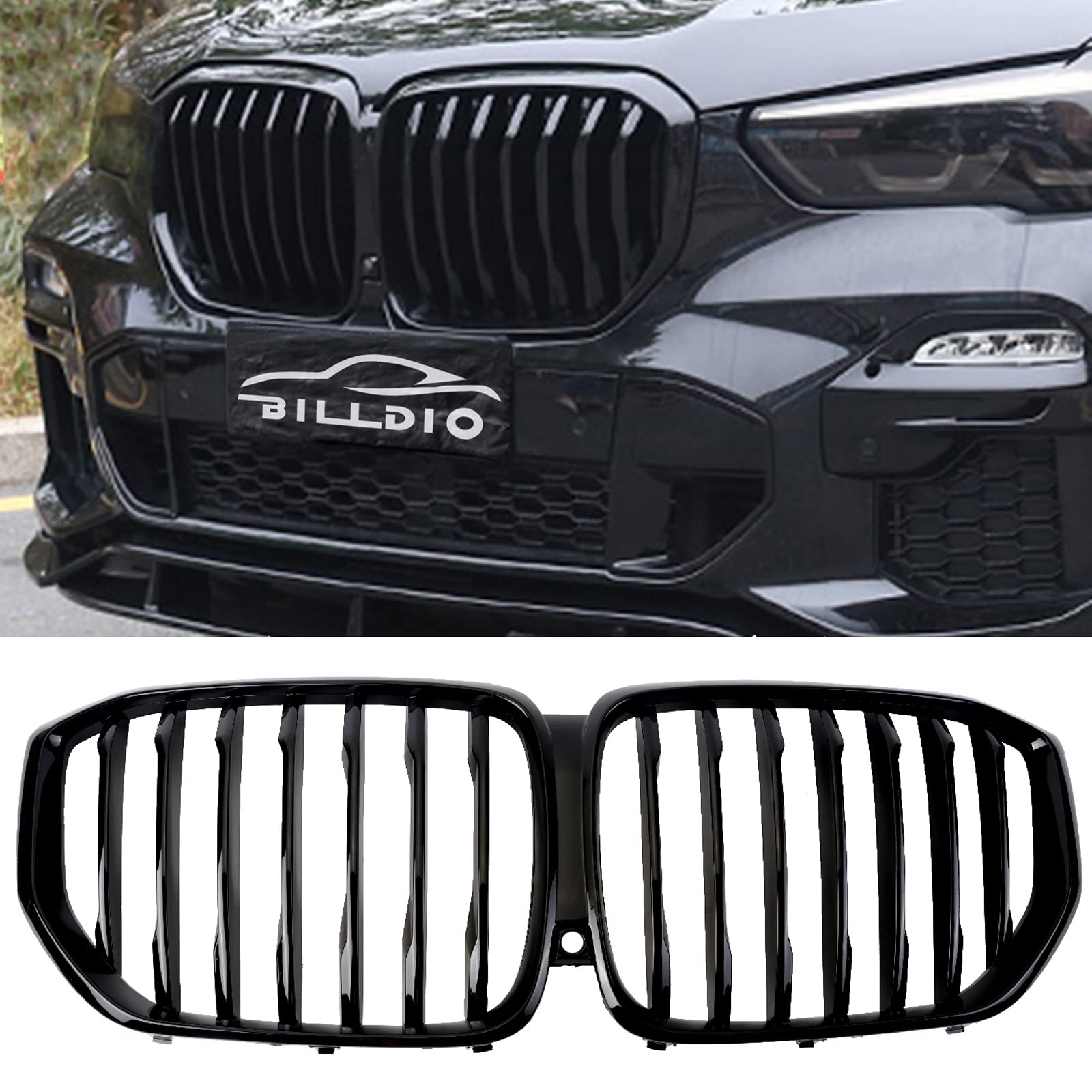 Glossy Black Front Grille for BMW X5 G05 (2019-2023) - Single Slat Kidney Grill Replacement - Perfect for Car Upgrades & Customization