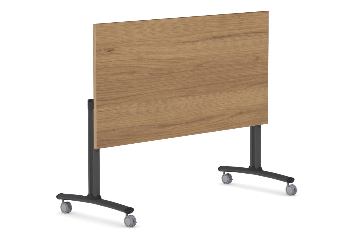 Folding Flip Top Mobile Meeting Room Table with Wheels - 1200L x 800W Domino Style - Perfect for Office, Conference Room & Home Workspace