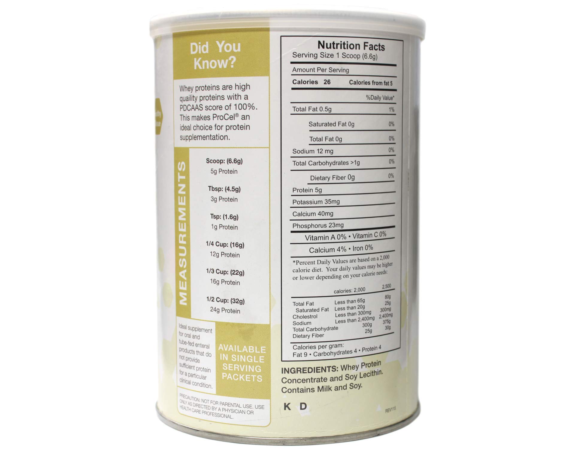 Choice One ProCel Protein Supplement Powder - Unflavored GH80 Formula, 10oz Ready-to-Mix Canister | Ideal for Post-Workout Recovery, Meal Replacement & Fitness Nutrition
