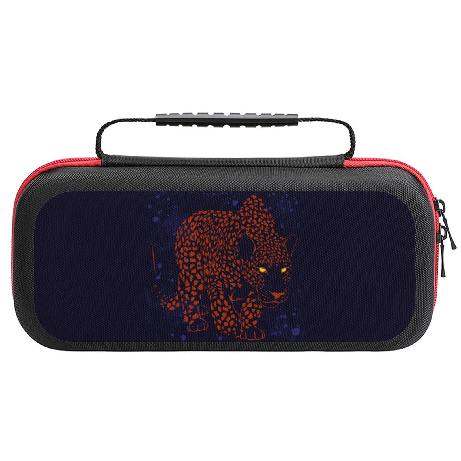 FunnyStar Leopard Print Nintendo Switch Carrying Case - Protective Shell Storage Handbag for Switch Console & Accessories - Perfect for Travel, Commuting & Gaming On-The-Go