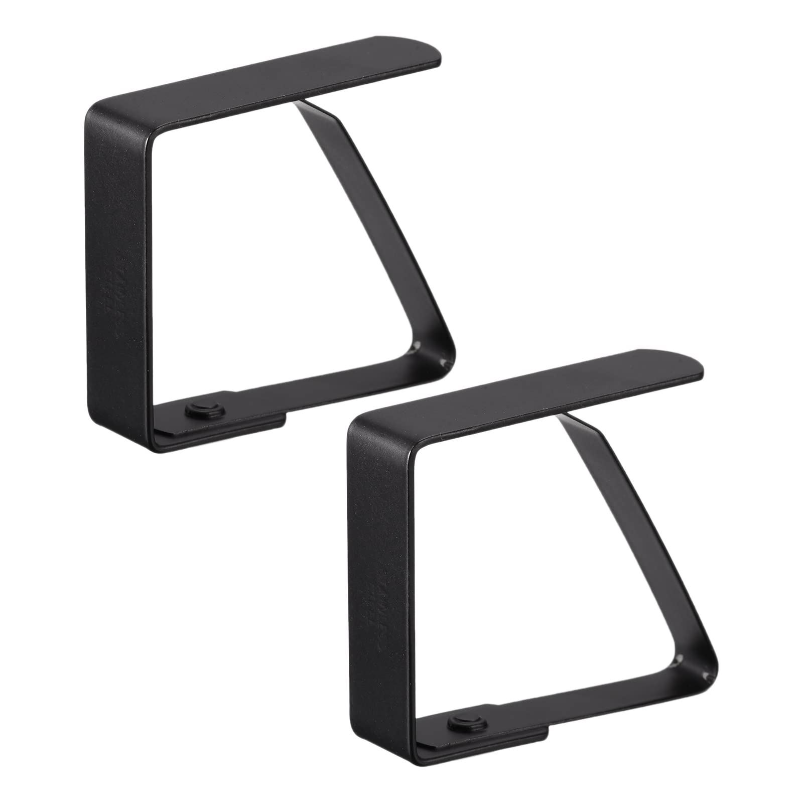 420 Stainless Steel Tablecloth Clips 50mm x 40mm - Heavy Duty Table Cloth Holders for Home, Restaurant, Banquet & Outdoor Picnic - Set of 2 Black Clips - Perfect for Securing Table Linens in Windy Conditions