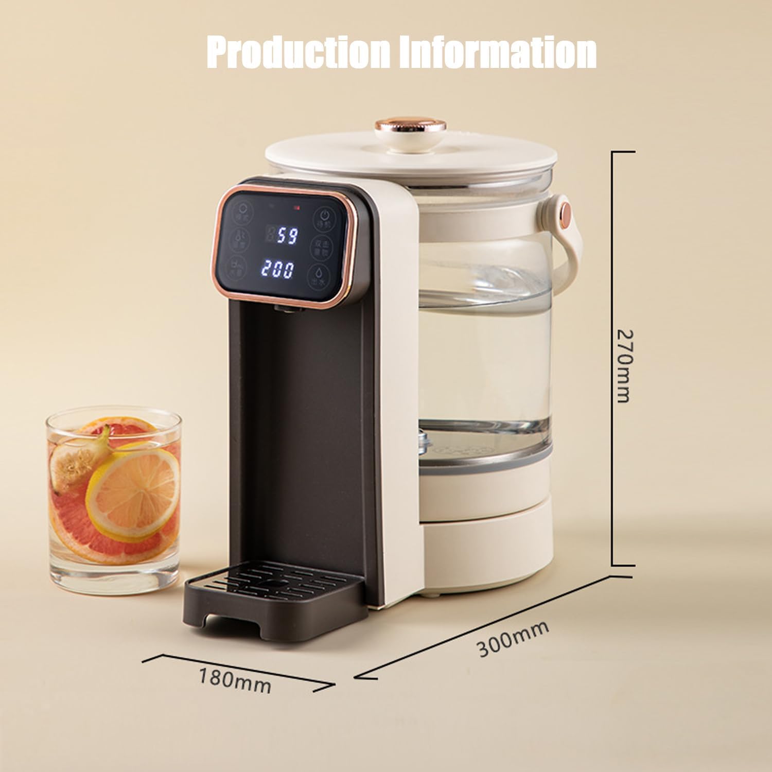 Smart Electric Baby Bottle Warmer & Formula Dispenser - 3L Glass Tank with Thermostat Control | Precise Temperature for Infant Feeding | Perfect for Nursery, Travel & Late-Night Feedings