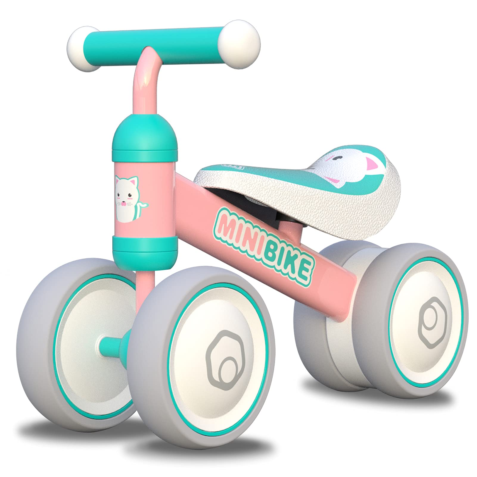 Ancaixin Baby Balance Bike for 1 Year Old Boys & Girls - Best First Birthday Gift for Toddlers Learning to Walk & Run - No Pedal 4-Wheel Training Bicycle for 1+ Year Olds - Perfect for Indoor Play, Outdoor Learning & Early Childhood Development