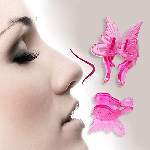 AlexVyan Blue & White Butterfly Nose Clip - Nose Shaper & Bridge Straightener for Lifting & Correction | Beauty Tool for Nose Reshaping & Contouring | Perfect for Makeup, Cosplay & Daily Beauty Routine