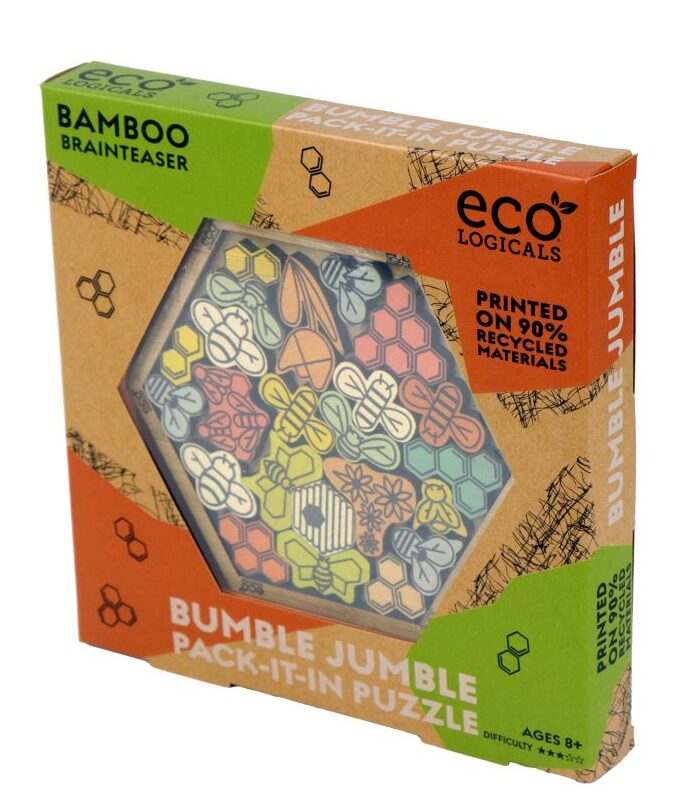 Eco Logicals Bumble Jumble Pack It In Puzzle - Fun Educational Wooden Puzzle for Kids Ages 3-5 | Perfect for Preschool Learning, Travel Games & Family Bonding Activities