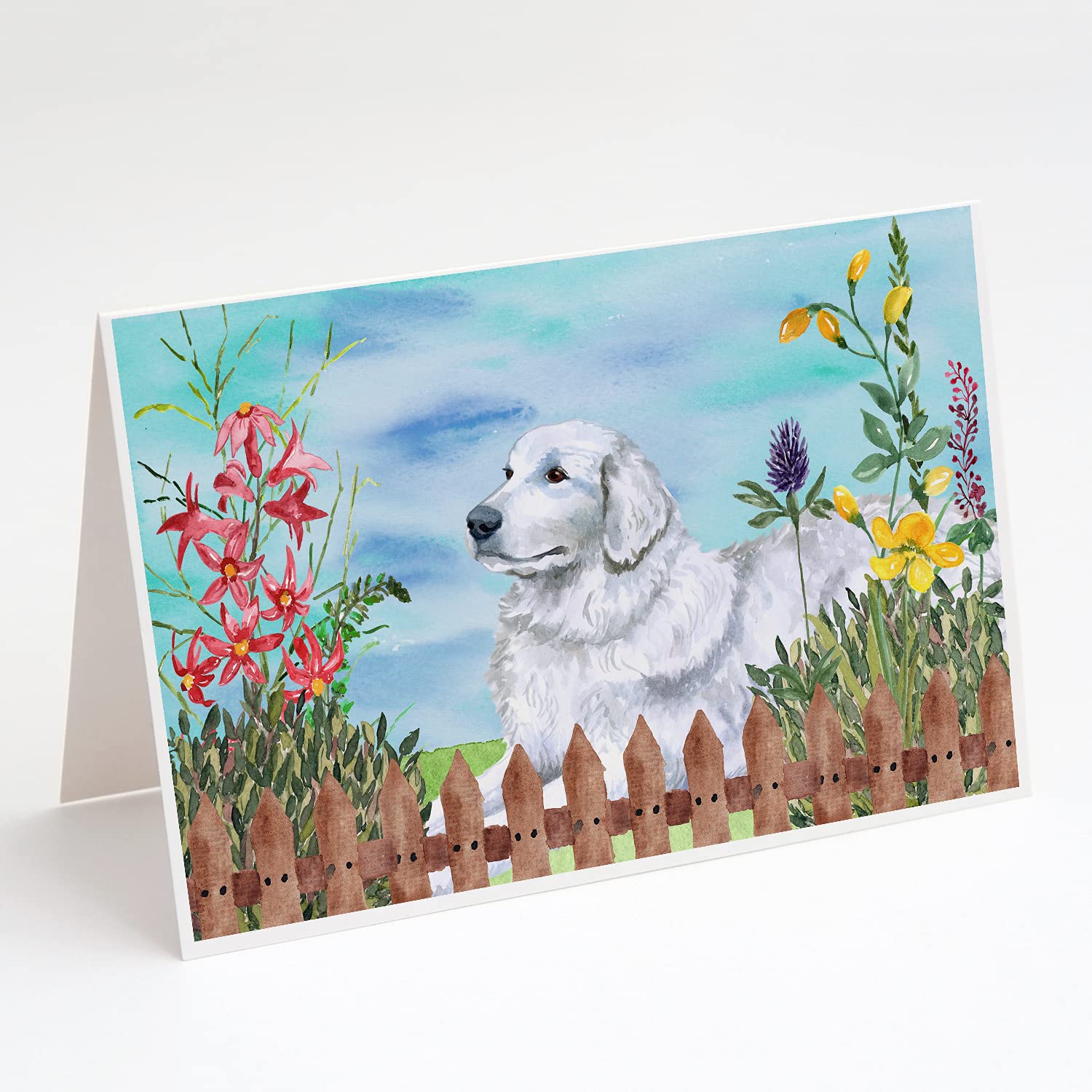 Premium Maremma Sheepdog Spring Greeting Cards - Pack of 8 Blank A7 Note Cards (5x7) with Envelopes | Whimsical Dog-Themed Stationery for Spring Occasions, Birthdays & Thank You Notes