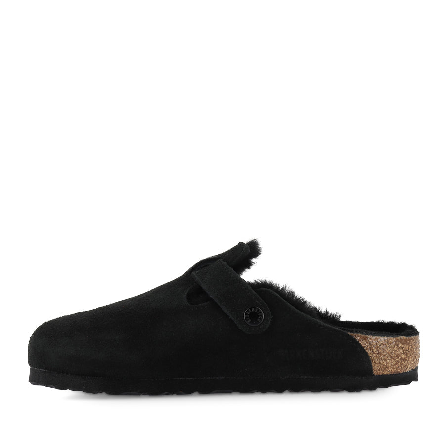 Premium Boston Shearling Black Suede Leather Boots for Women - Cozy Winter Fashion & Outdoor Comfort - Perfect for Snow, Casual Wear & Cold Weather Adventures