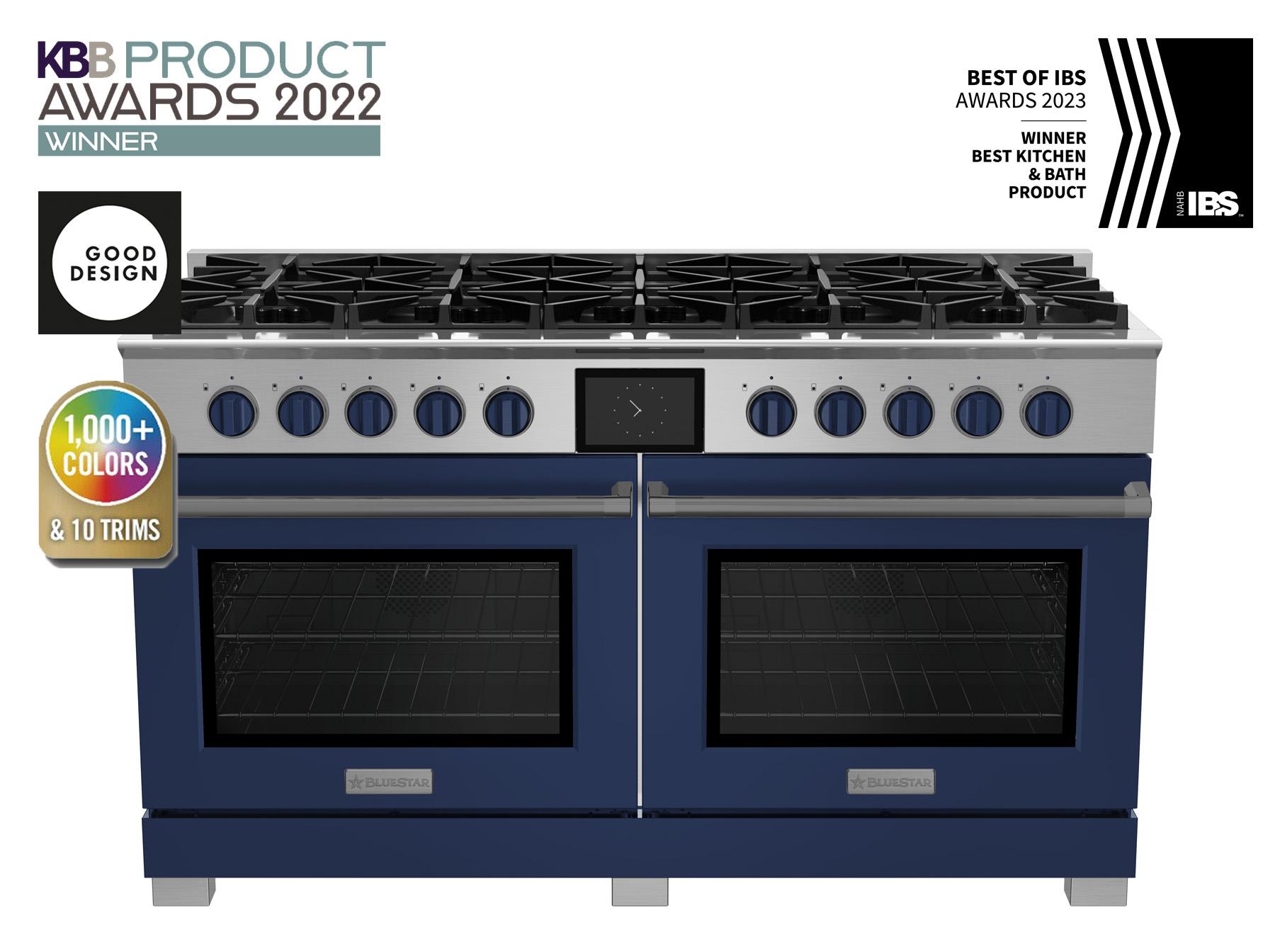Bluestar BSDF6010B 60-Inch Professional Dual Fuel Range - Gas Stove & Electric Oven - Perfect for Home Chefs & Commercial Kitchens