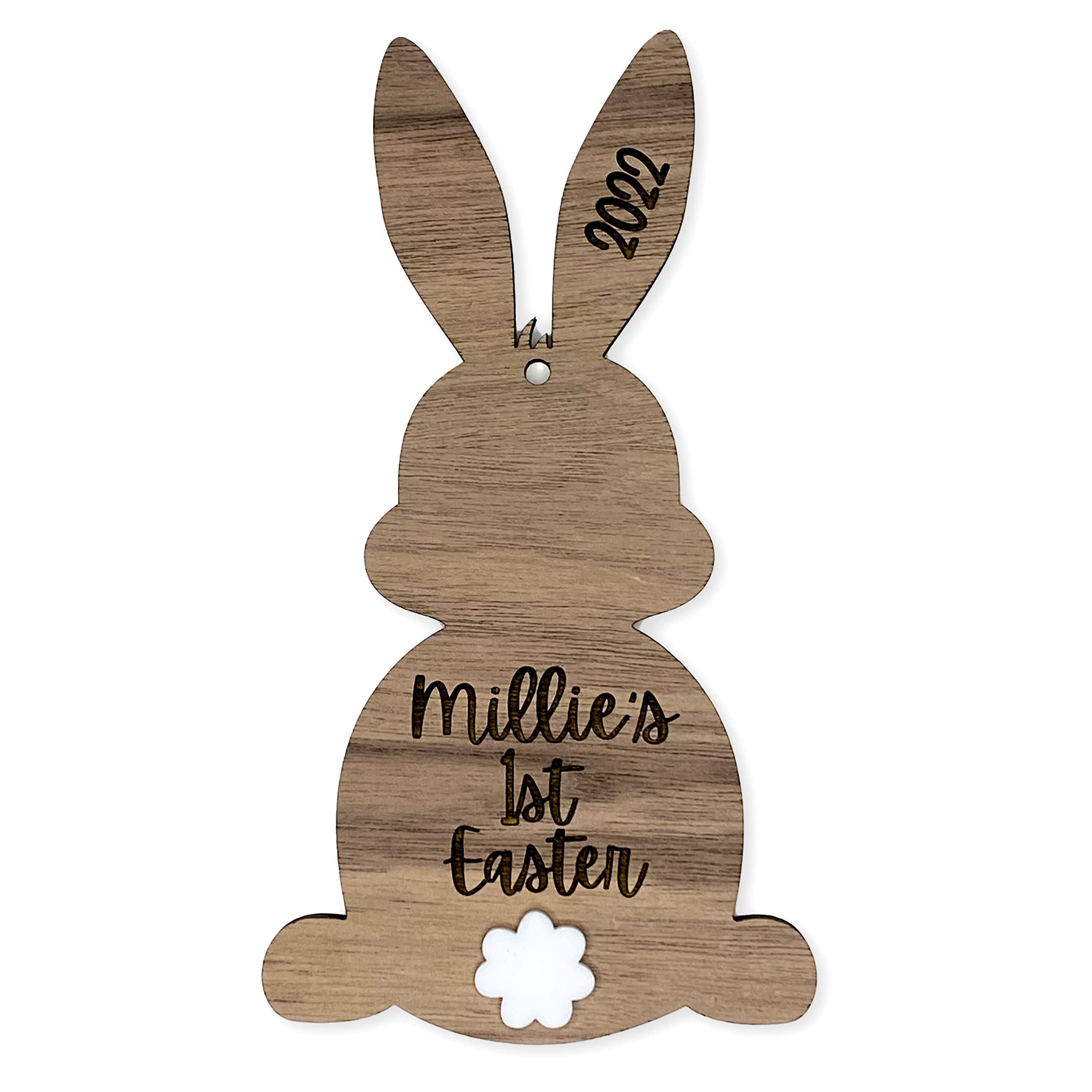 Brass Hammer Studio Baby's First Easter Basket Tag - Personalized 1st Easter Ornament Gift for 2021 - Perfect for Easter Celebrations, Baby Showers & Keepsake Memories