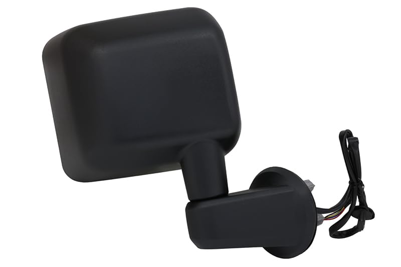 2014 Jeep Wrangler Right Passenger Side Power Heated Textured Black Door Mirror - Replacement Part for Off-Roading & Winter Driving