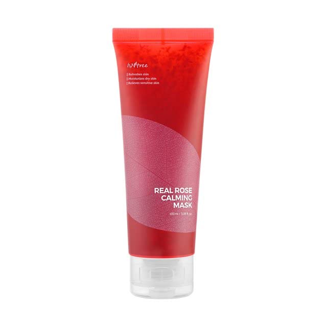 Isntree Real Rose Calming Mask 100ml - Soothing Facial Mask for Sensitive Skin | Hydrating & Calming Rose Mask for Dry, Irritated Skin | Perfect for Nighttime Skincare Routine & Post-Sun Care
