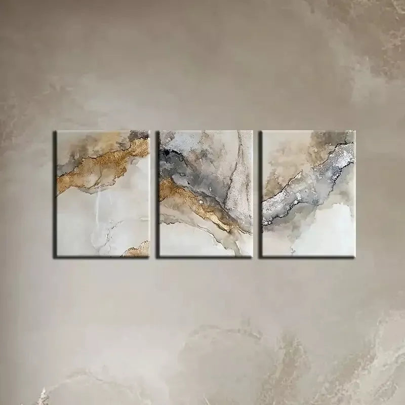 3-Piece Modern Abstract Textured Art Canvas Set - 50x70cm Framed Wall Decor | High-Quality Print | 100% Australian Made | Ready to Hang | Perfect for Living Room, Bedroom & Office Decor