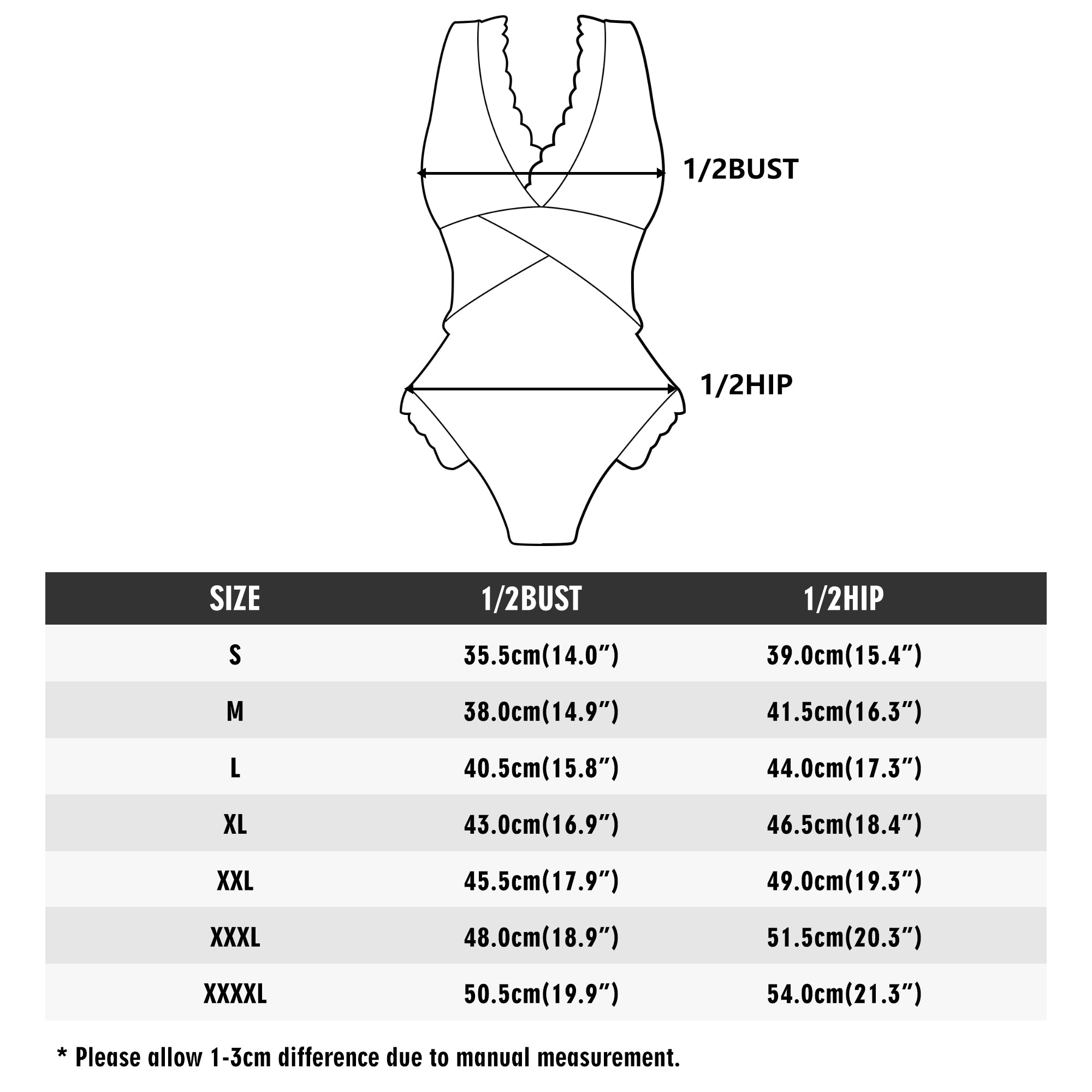 Dripping Roses Ruffle Edge Cross Front One Piece Swimsuit - Sexy Bathing Suit for Women, Beachwear, Pool Party, Summer Vacation