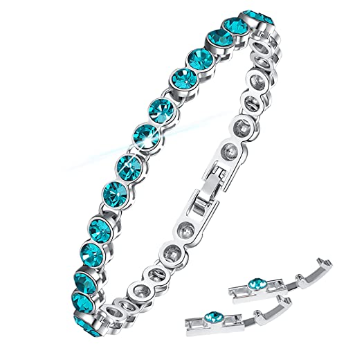 Blue with silver