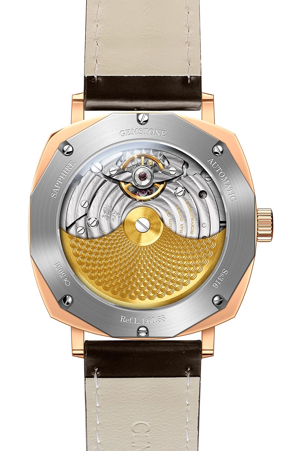 LOBINNI Men's Square Automatic Mechanical Watch - Luxury Analog Calendar Timepiece for Business & Casual Wear | Top Brand Stainless Steel Dress Watch for Office, Meetings & Everyday Use