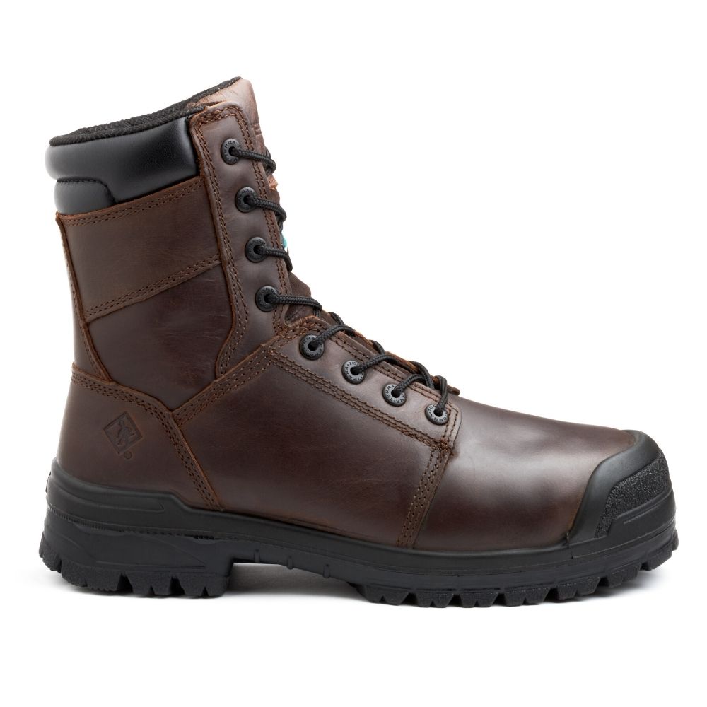 Terra Contractor TR0A4NQZBRN Men's Size 8 Composite Toe Safety Work Boots - OSHA Approved for Construction, Warehouse & Industrial Work